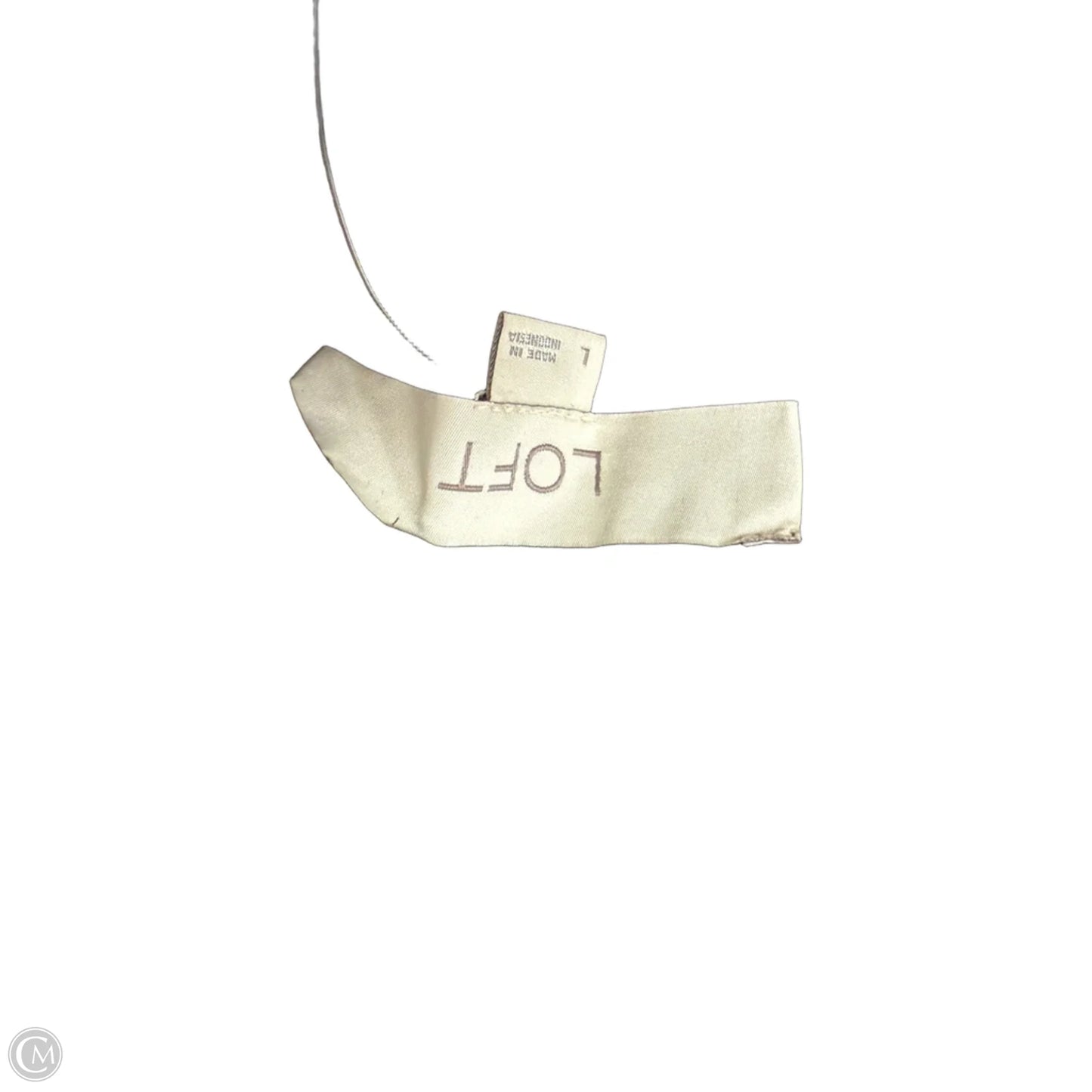 Top Long Sleeve By Loft In Brown & Cream, Size: L