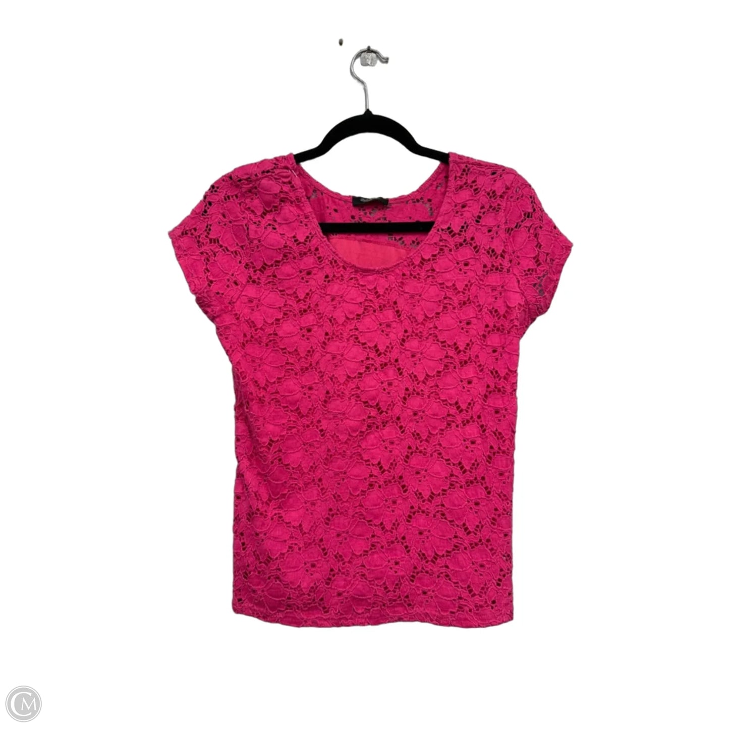 Top Short Sleeve By Peck And Peck In Pink, Size: L