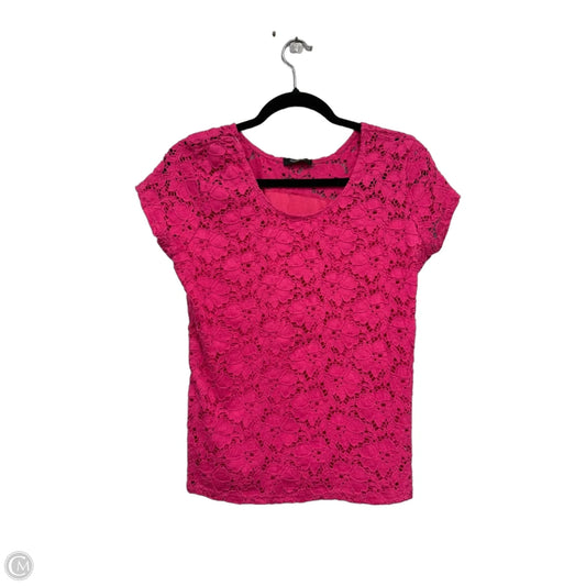 Top Short Sleeve By Peck And Peck In Pink, Size: L
