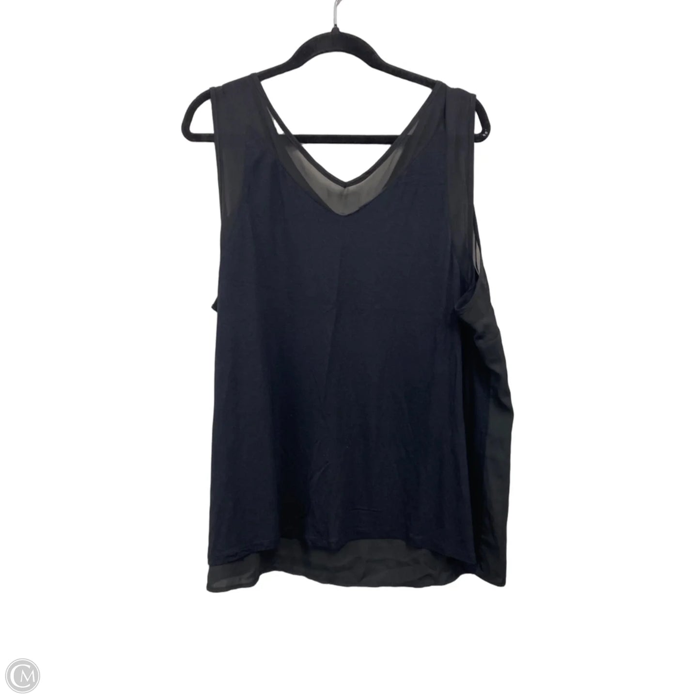 Top Sleeveless By Inc In Black, Size: 3x