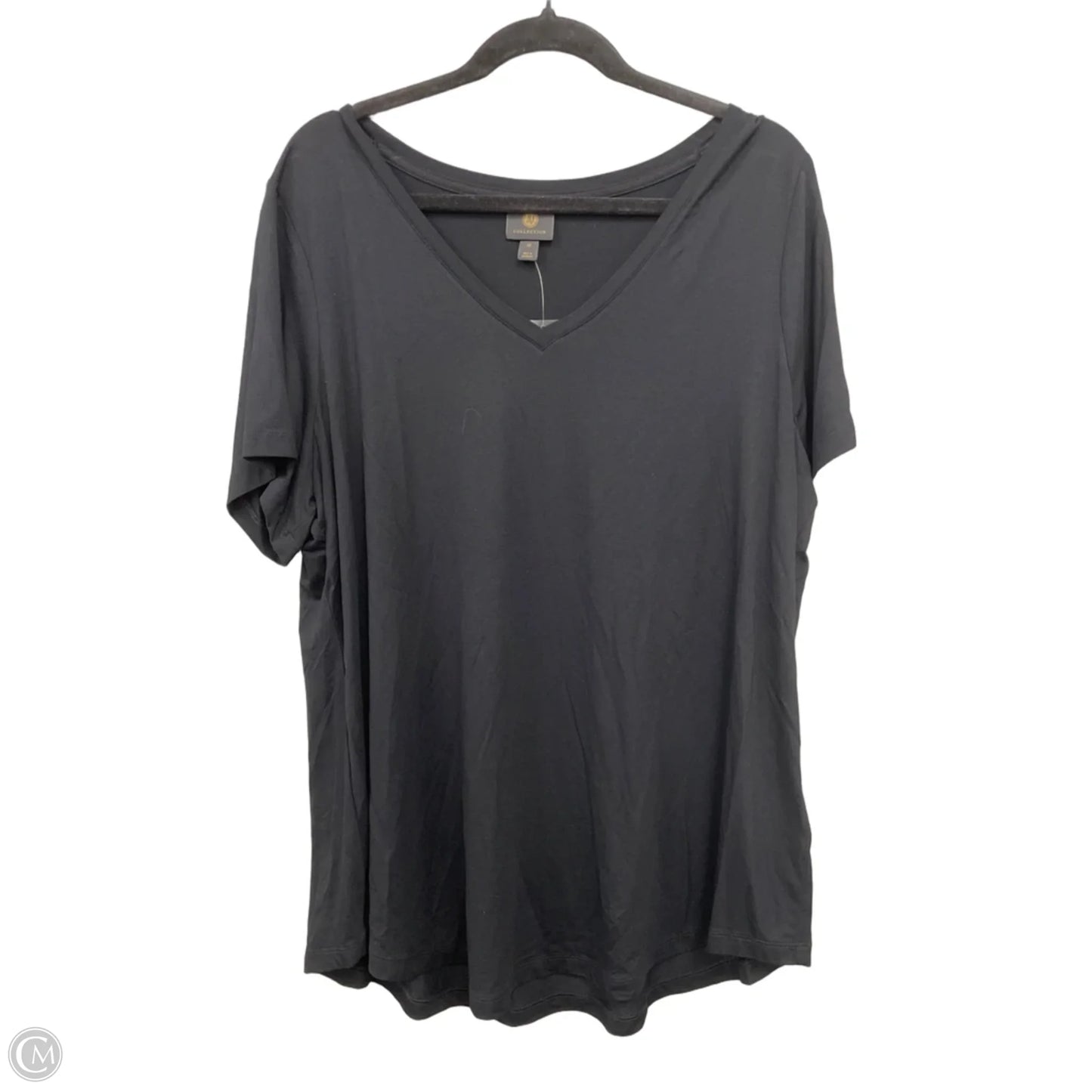 Top Short Sleeve Basic By Jm Collections In Black, Size: 2x