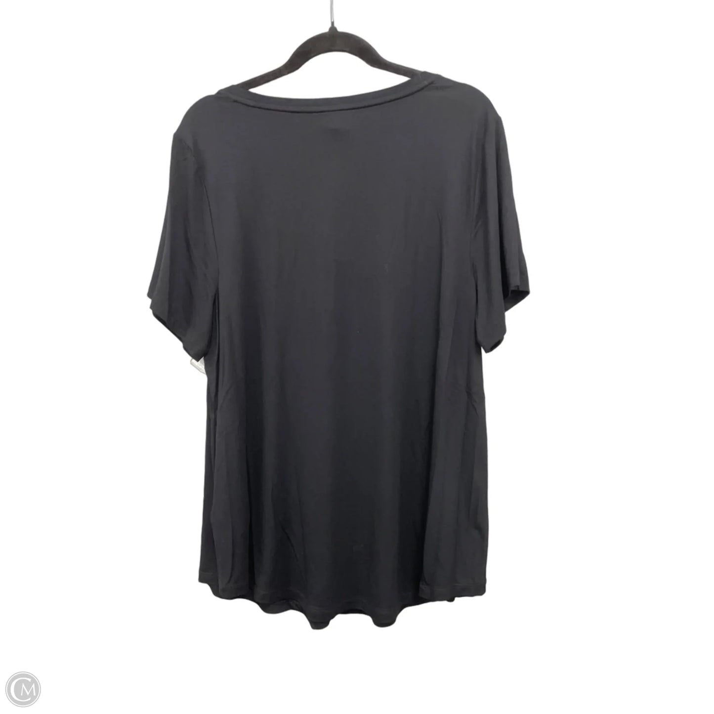 Top Short Sleeve Basic By Jm Collections In Black, Size: 2x