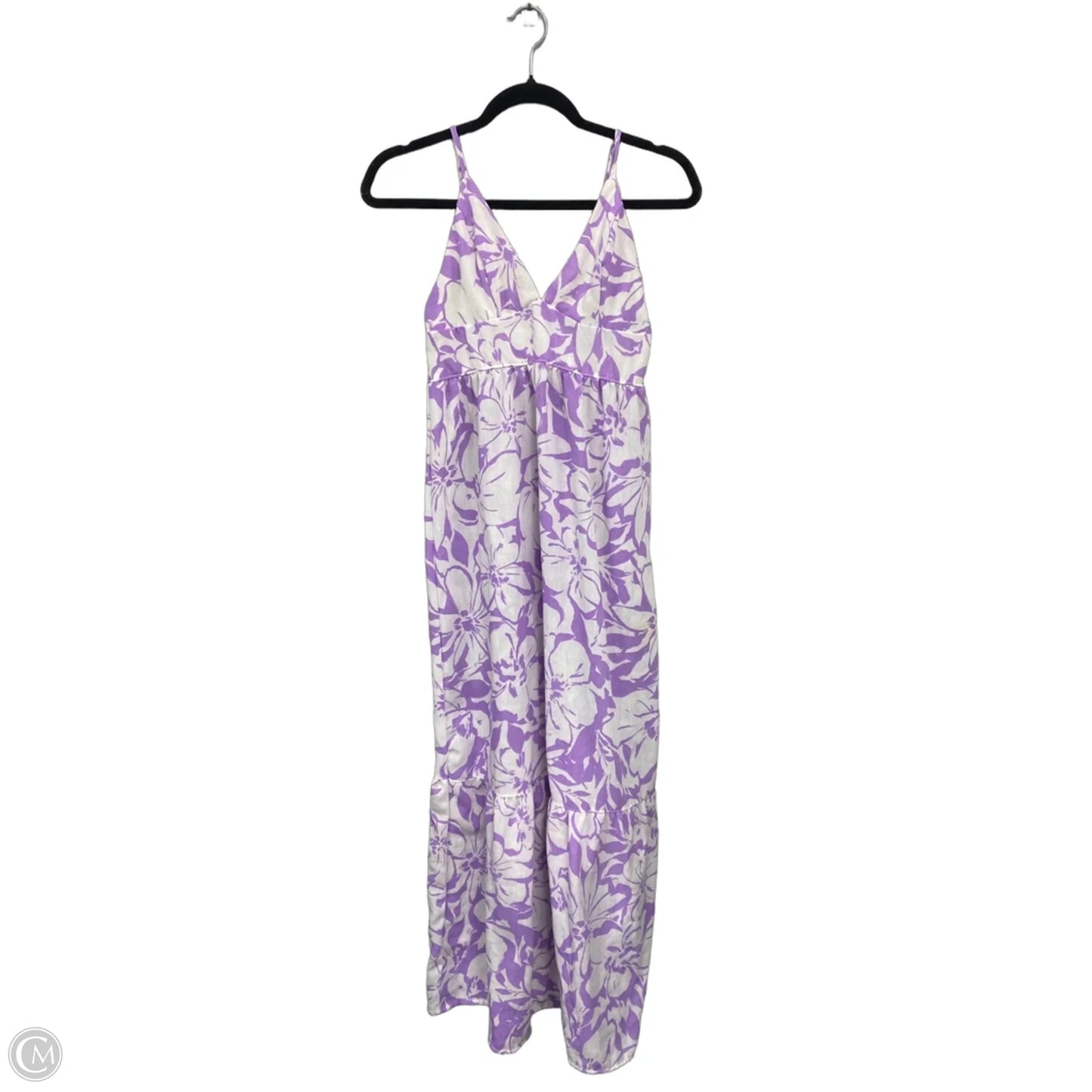 Dress Casual Midi By Haute Monde In Purple & White, Size: S