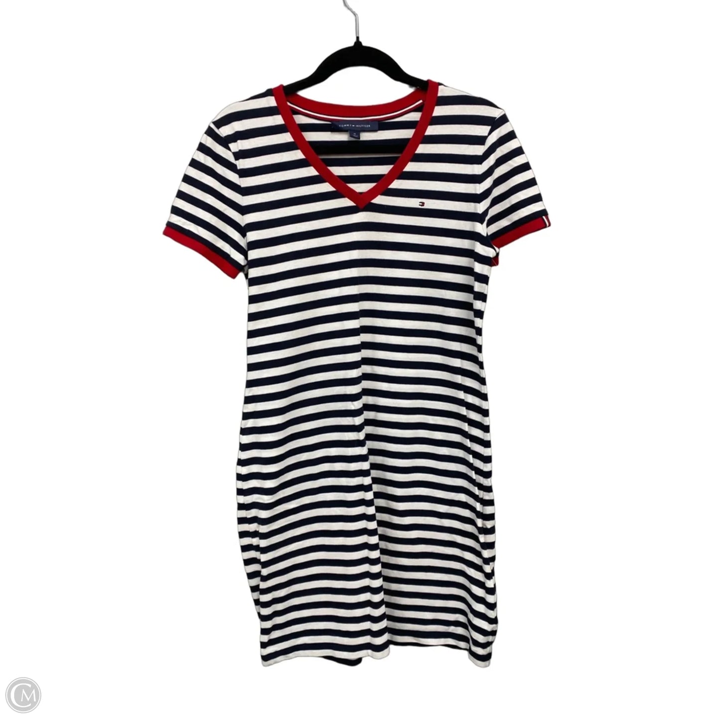 Dress Casual Short By Tommy Hilfiger In Blue & Red & White, Size: M
