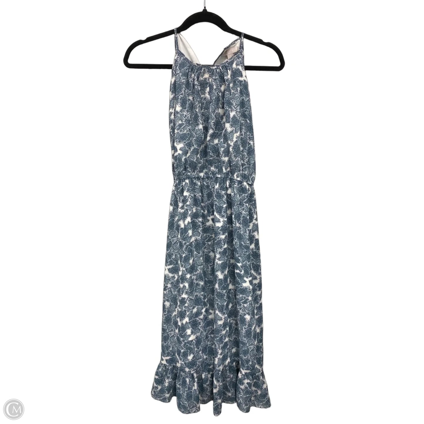 Dress Casual Midi By Chelsea 28 In Green & White, Size: M