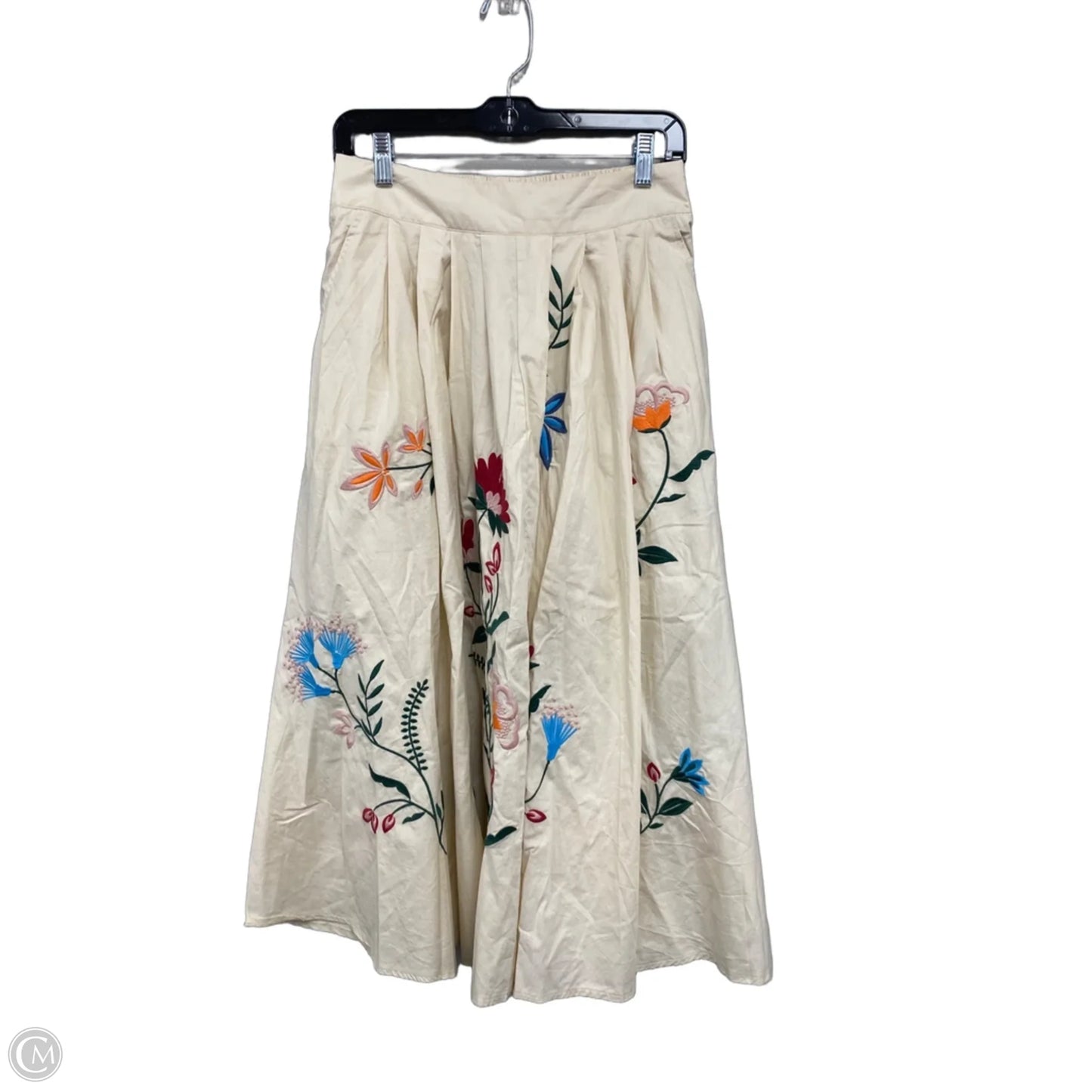 Skirt Midi By Mable In Pink & Tan, Size: M