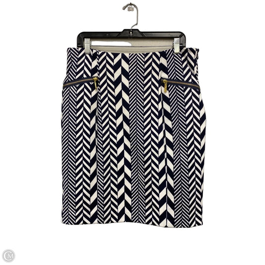 Skirt Midi By Michael By Michael Kors In Blue & White, Size: 14