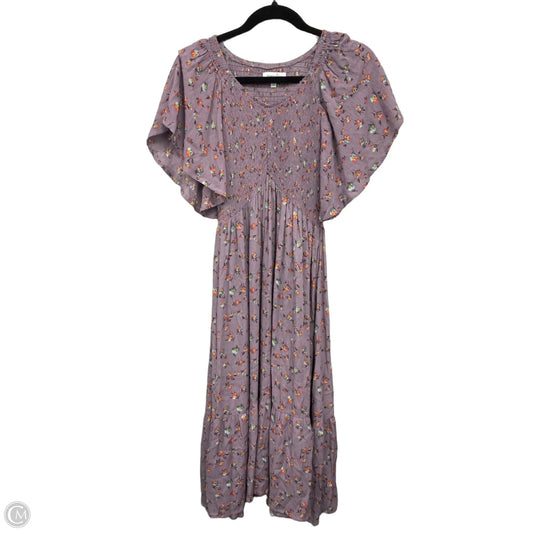 Dress Casual Midi By Grace & Lace In Orange & Purple, Size: S
