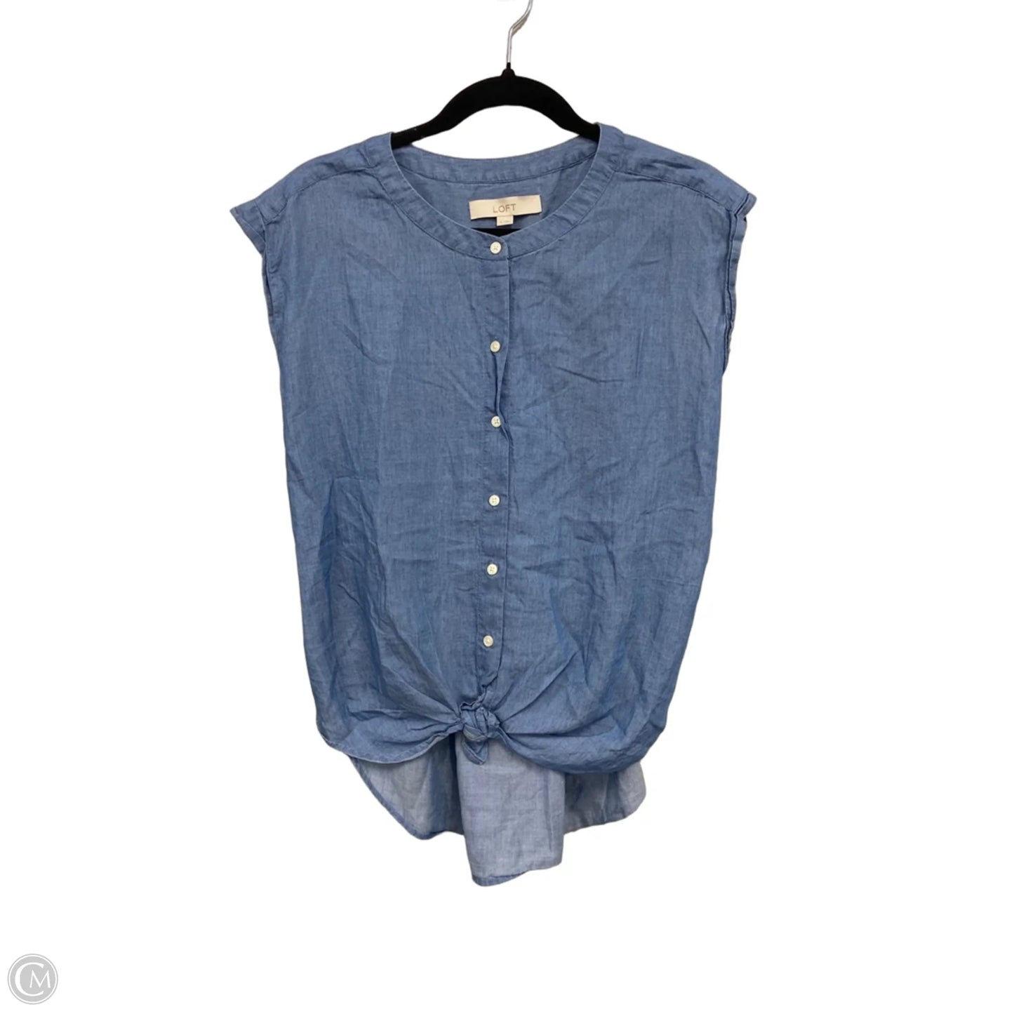 Top Sleeveless By Loft In Blue, Size: S