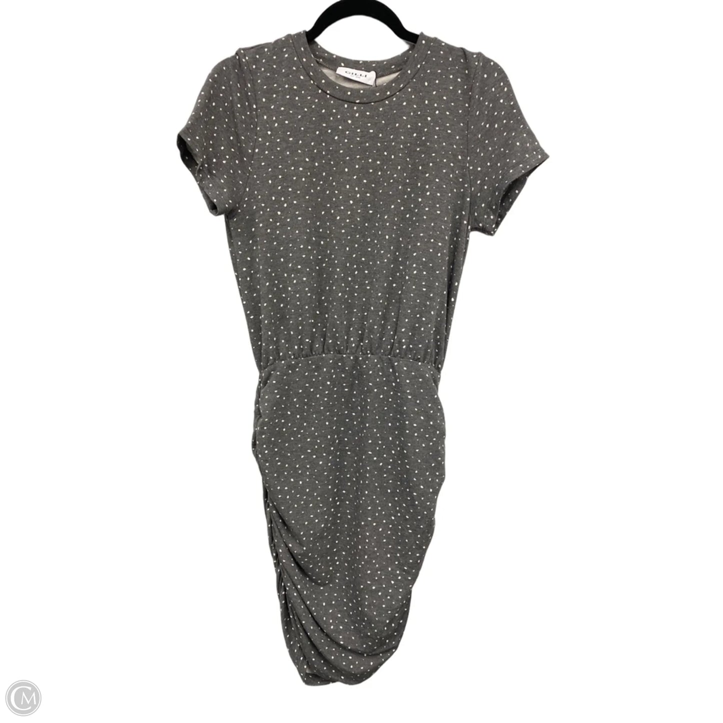 Dress Casual Midi By Gilli In Grey & White, Size: M