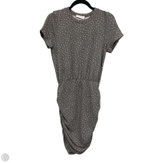 Dress Casual Midi By Gilli In Grey & White, Size: M