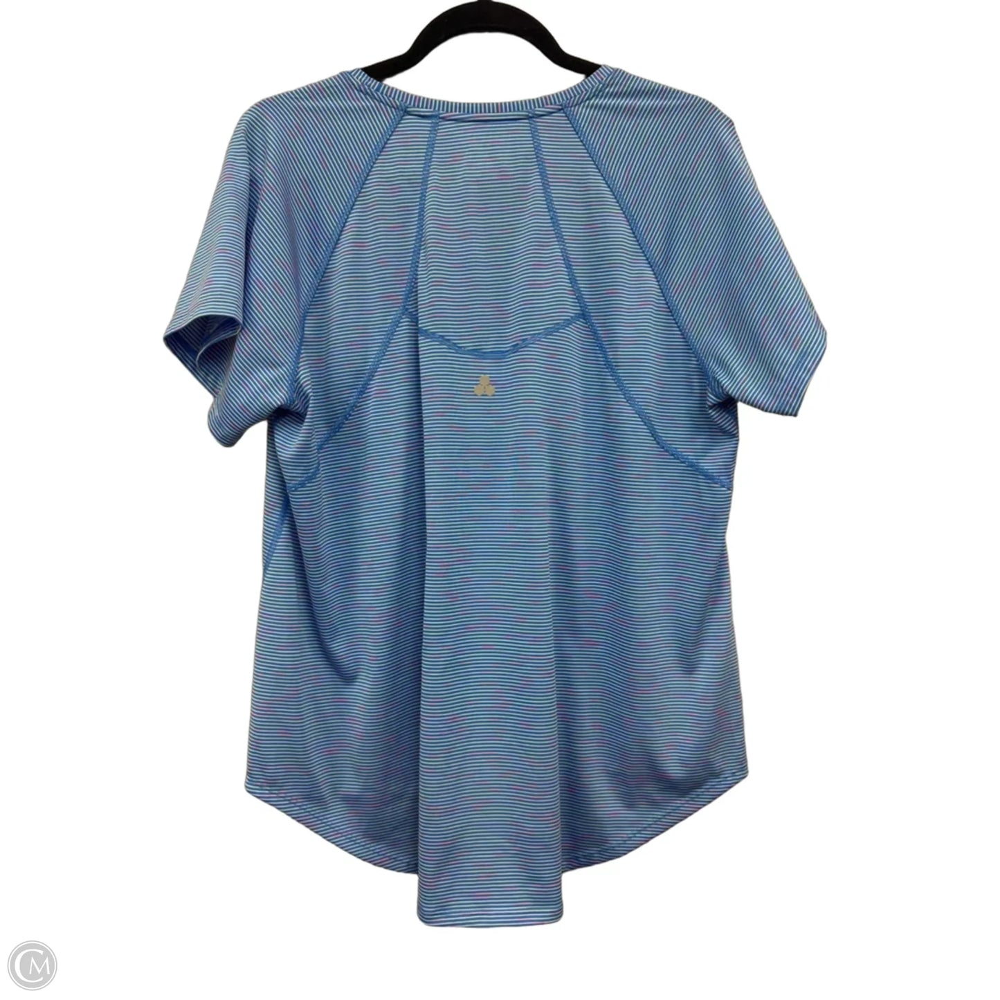 Athletic Top Short Sleeve By Tek Gear In Blue & Pink, Size: Xl