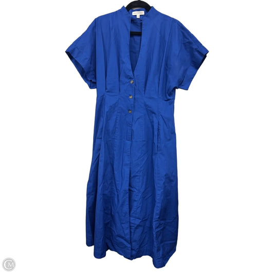 Dress Casual Midi By Banana Republic In Blue, Size: 12