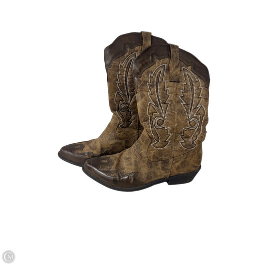 Boots Western By Clothes Mentor In Brown, Size: 7.5
