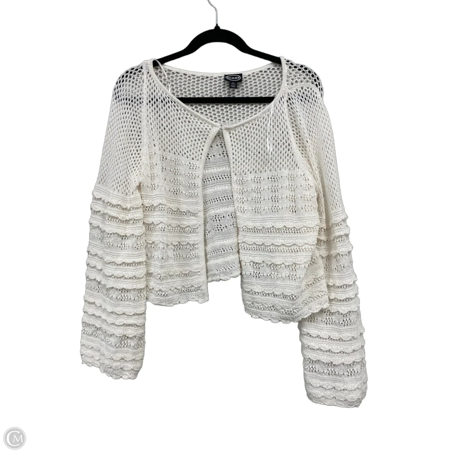 Cardigan By Scoop In Cream, Size: S