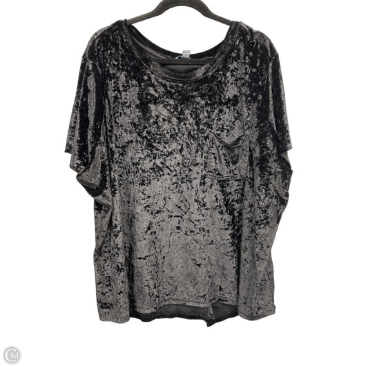 Top Short Sleeve By Boutique + In Black, Size: 3x