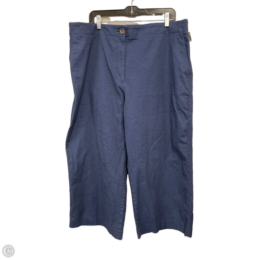 Pants Wide Leg By Ann Taylor In Blue, Size: 18
