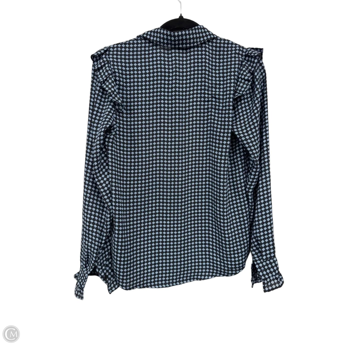 Top Long Sleeve By Who What Wear In Black & Blue, Size: Xs