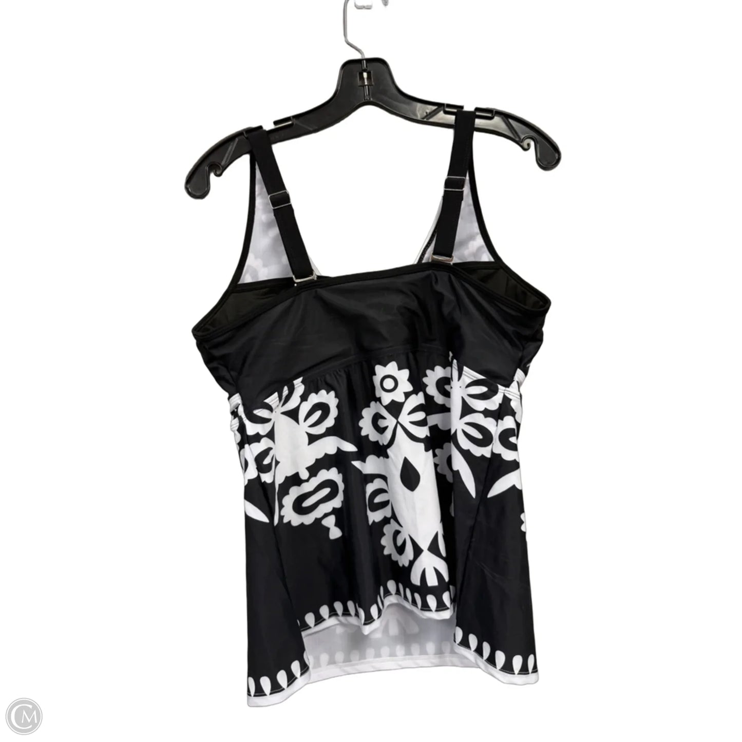 Swimsuit 2pc By Clothes Mentor In Black & White, Size: L