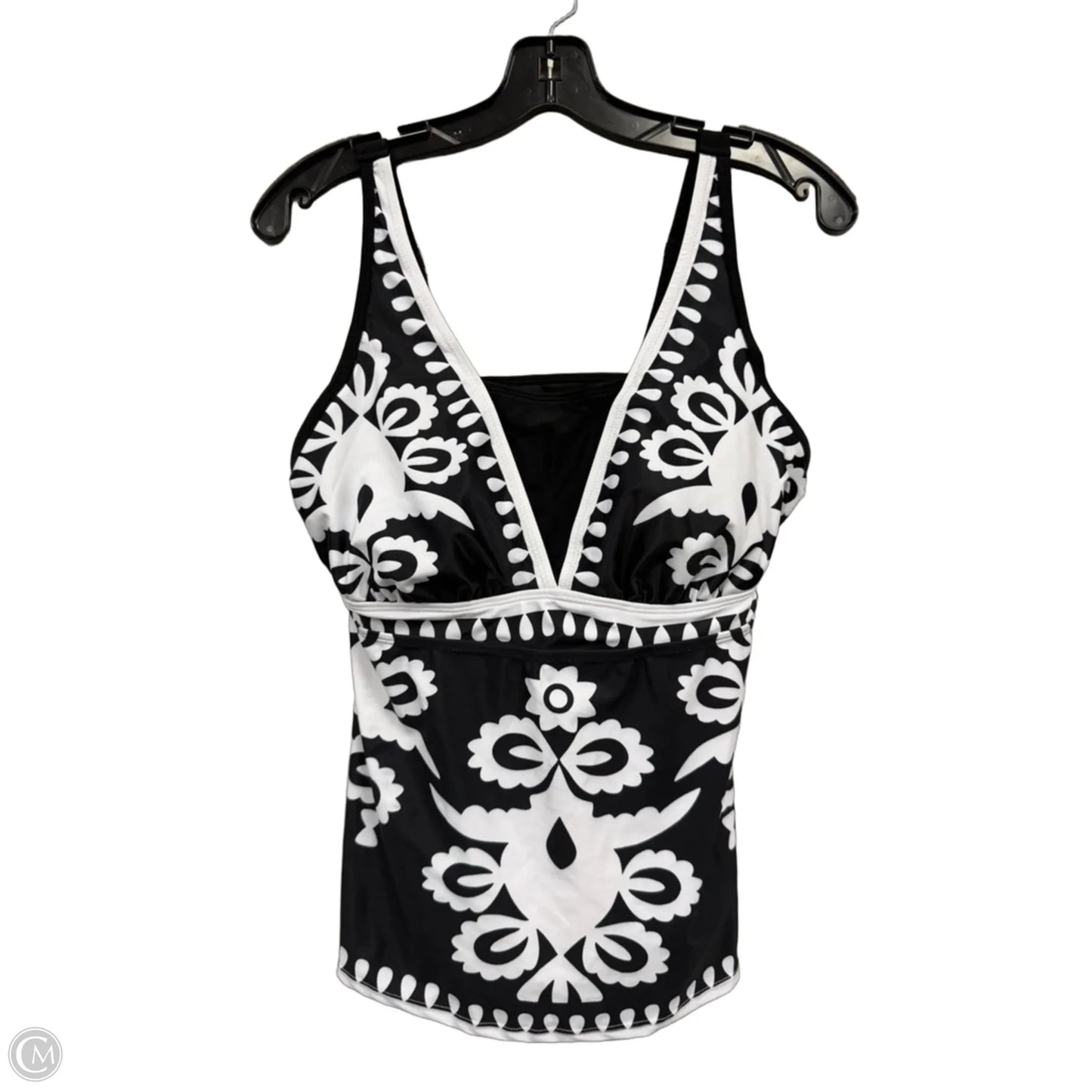Swimsuit 2pc By Clothes Mentor In Black & White, Size: L