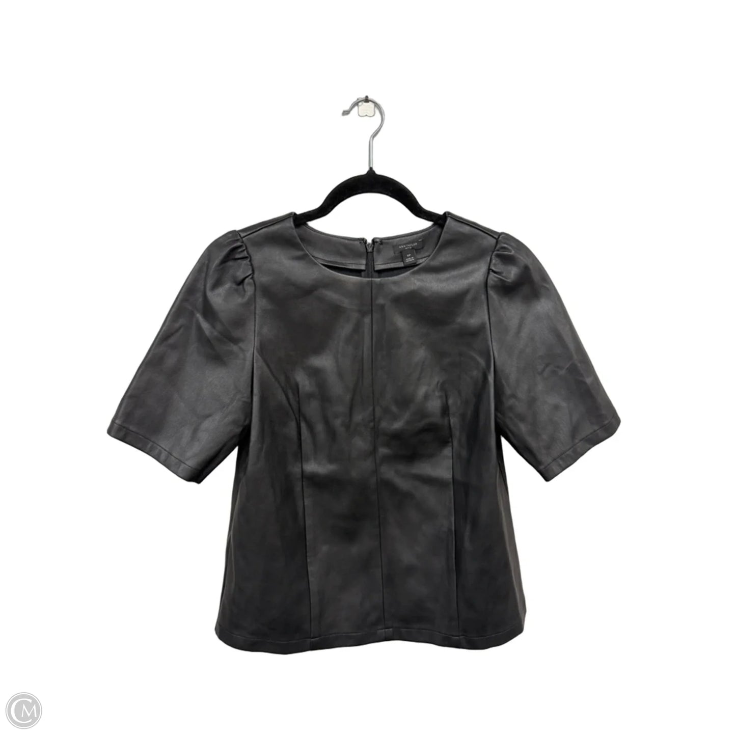 Top Short Sleeve By Ann Taylor In Black, Size: Xsp