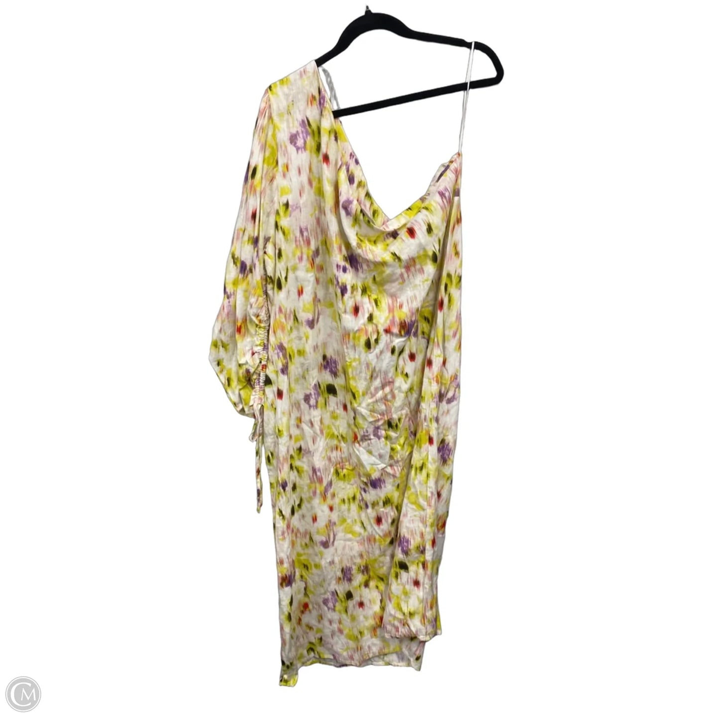 Dress Casual Midi By Future Collective In Purple & Yellow, Size: 2x