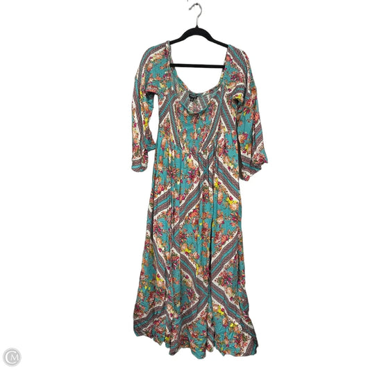 Dress Casual Maxi By Torrid In Blue & Pink, Size: 2x