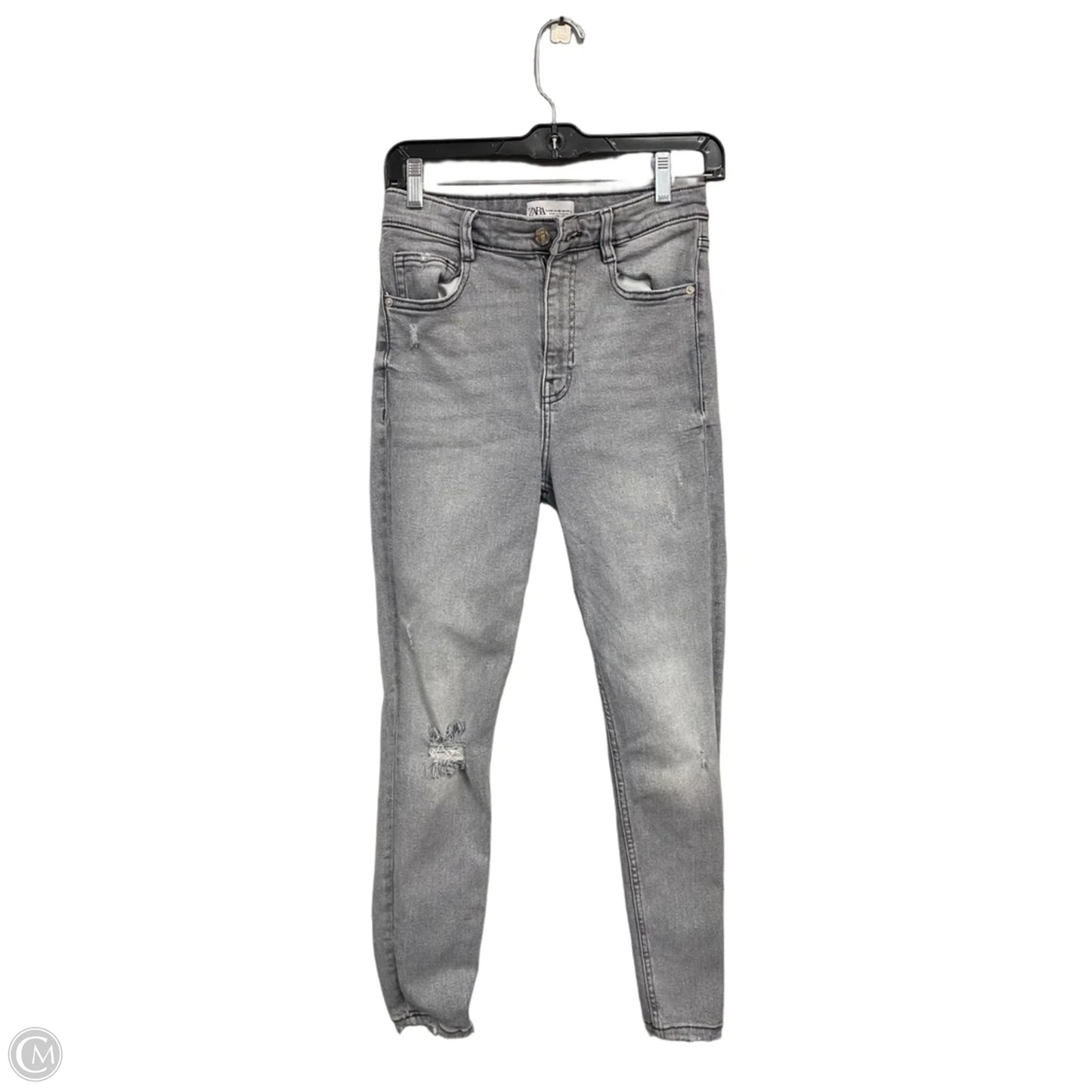 Jeans Skinny By Zara In Grey, Size: 6