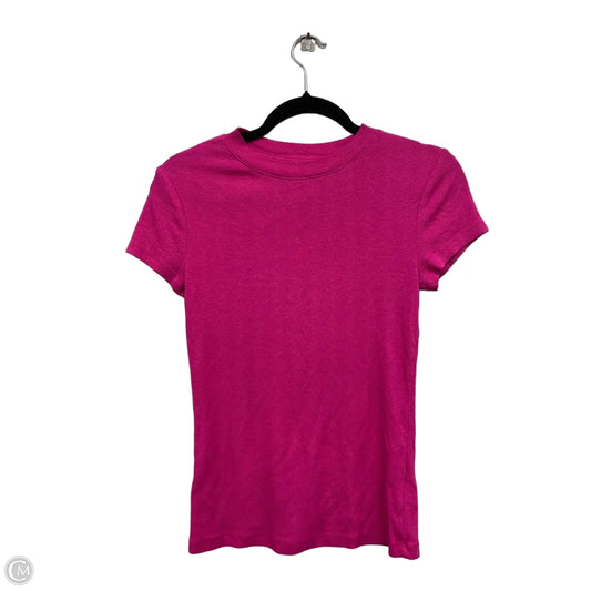 Top Short Sleeve Basic By A New Day In Pink, Size: Xs