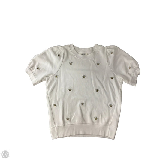 Top Short Sleeve By Maeve In White & Yellow, Size: Xs
