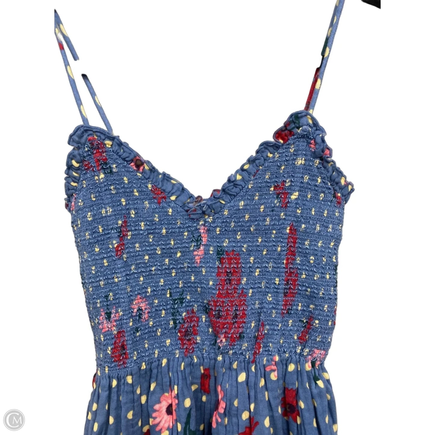 Dress Casual Maxi By Free People In Blue & Red, Size: Xs