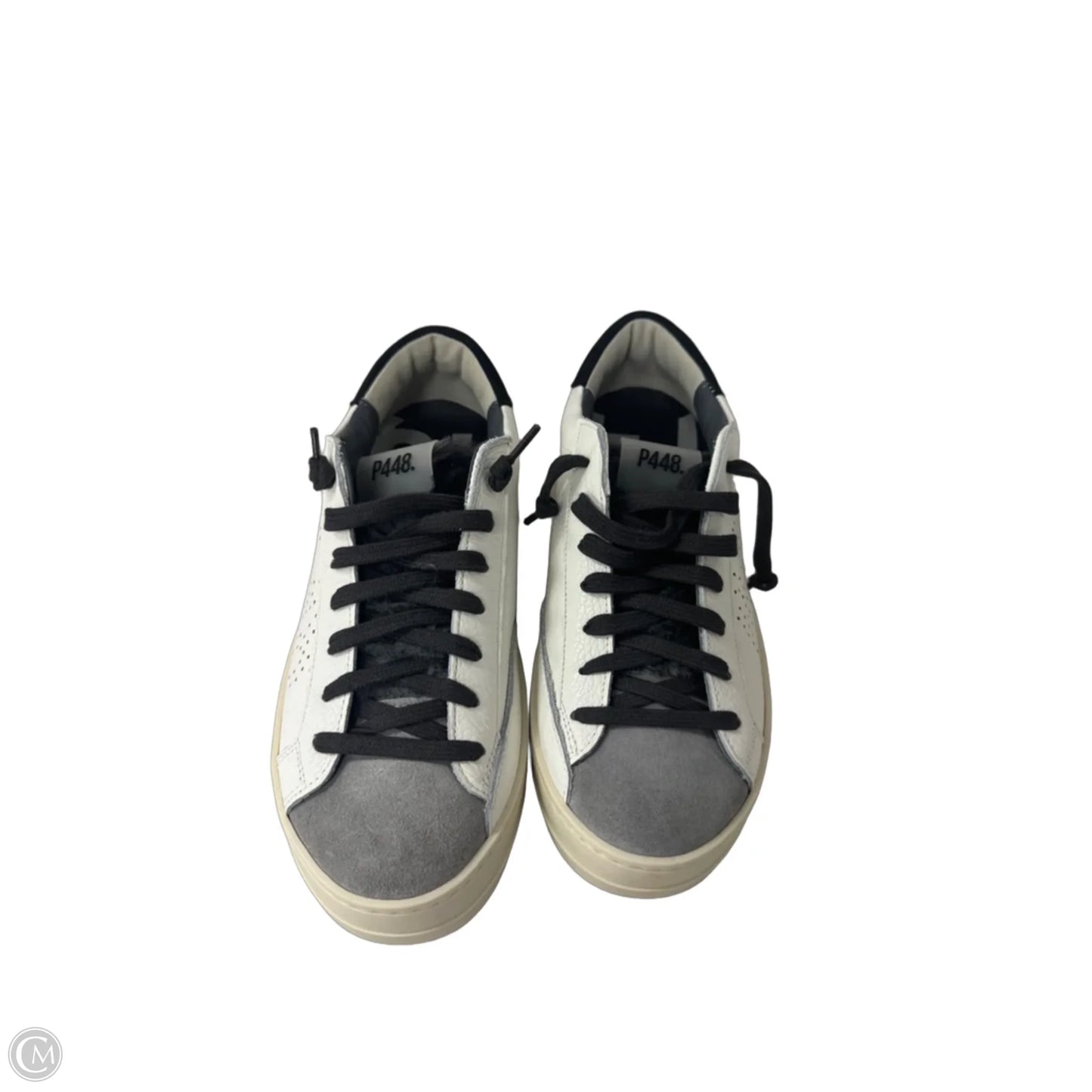 Shoes Sneakers By P448 In Cream & Grey, Size: 6.5