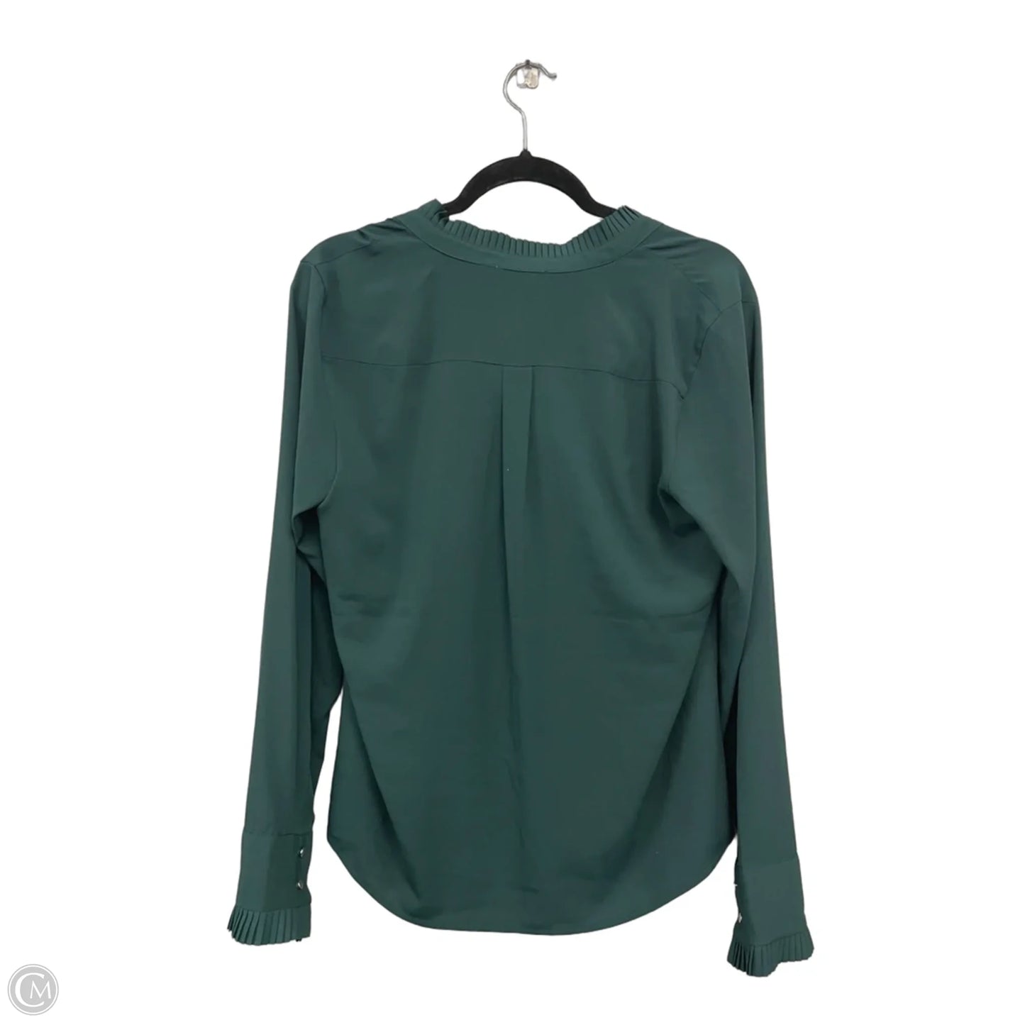 Top Long Sleeve By Calvin Klein In Green, Size: M