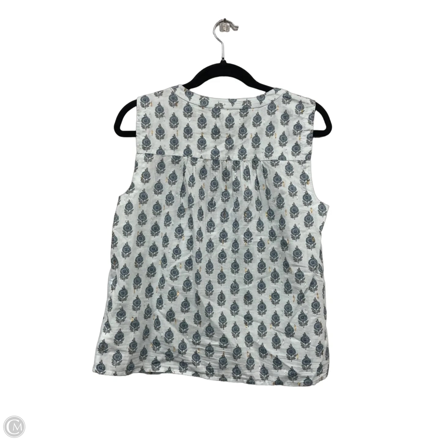 Top Short Sleeve By Lucky Brand In Blue & Green, Size: M