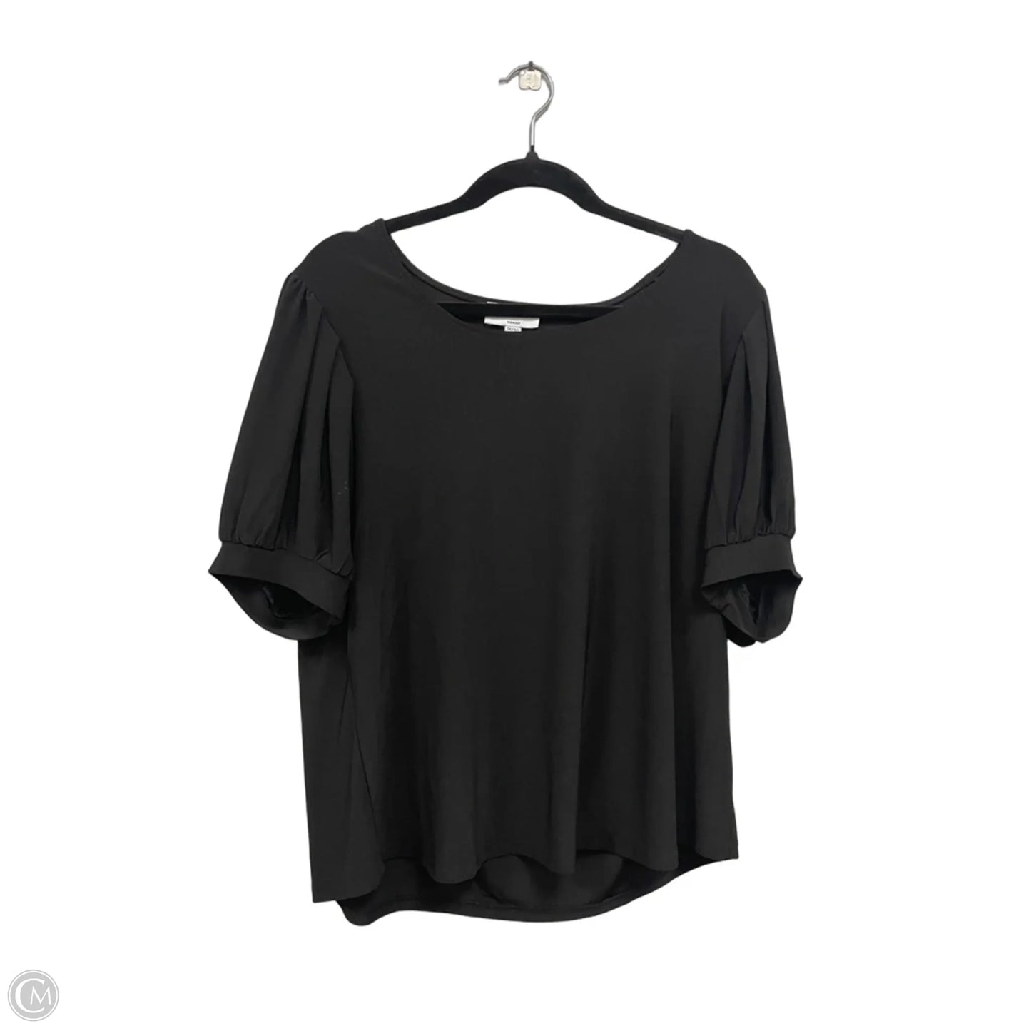 Top Short Sleeve Basic By Carmen By Carmen Marc Valvo In Black, Size: 1x