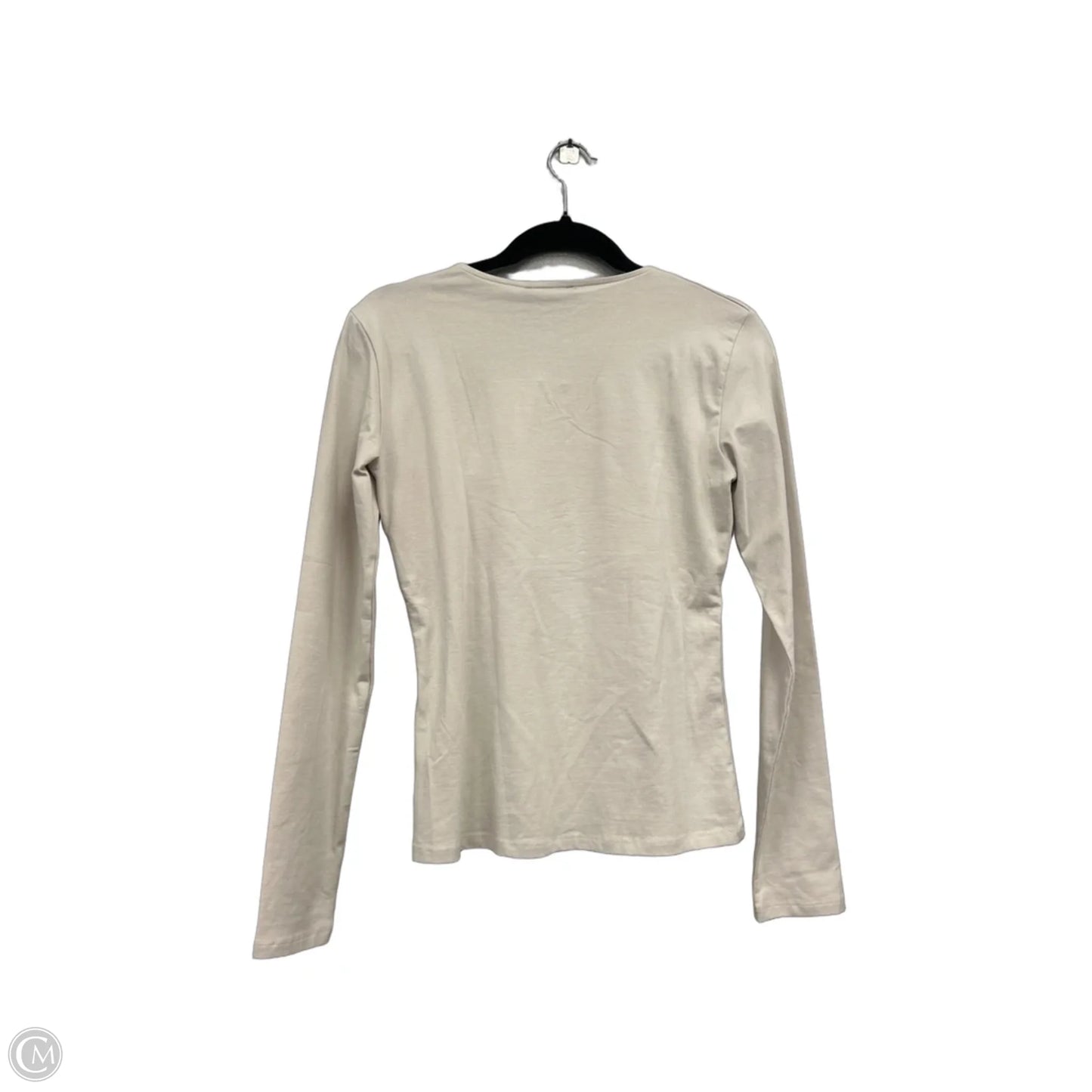 Top Long Sleeve Basic By Zara In Tan, Size: M