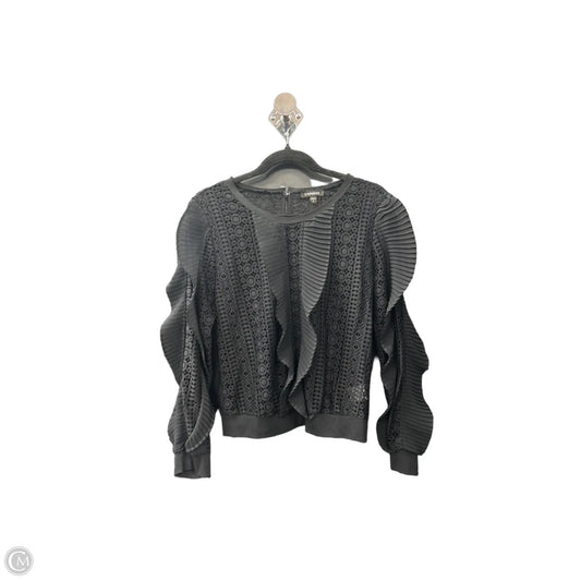 Blouse Long Sleeve By Express In Black, Size: S