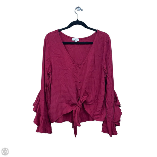 Top Long Sleeve By Umgee In Red, Size: L