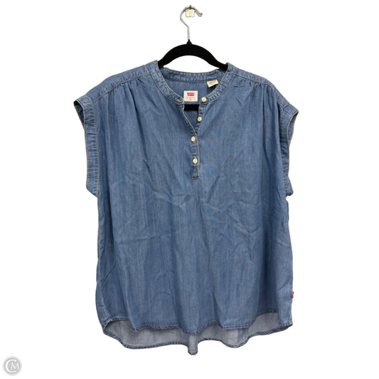 Top Short Sleeve By Levis In Blue, Size: Xl