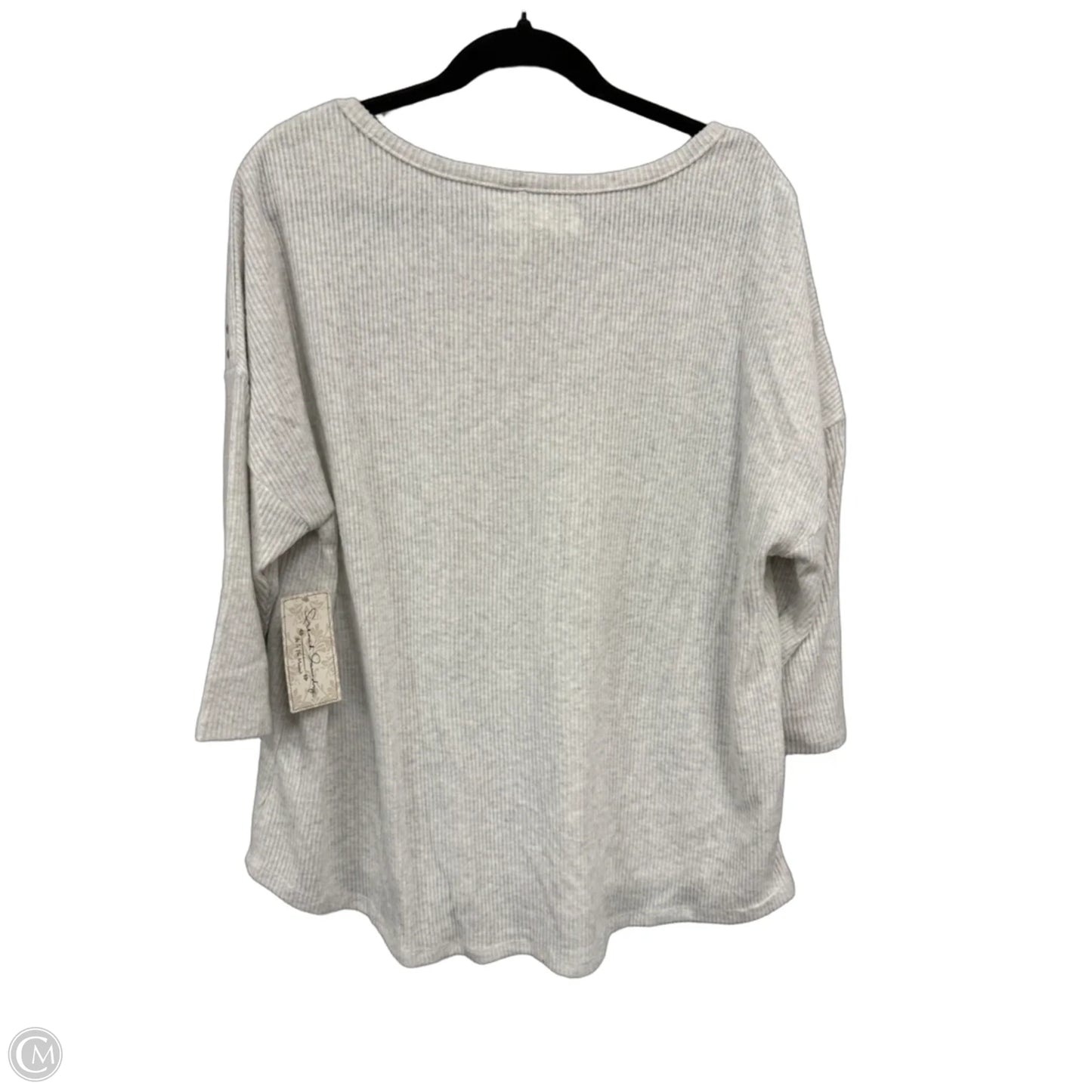 Top 3/4 Sleeve By French Laundry In Grey, Size: 1x