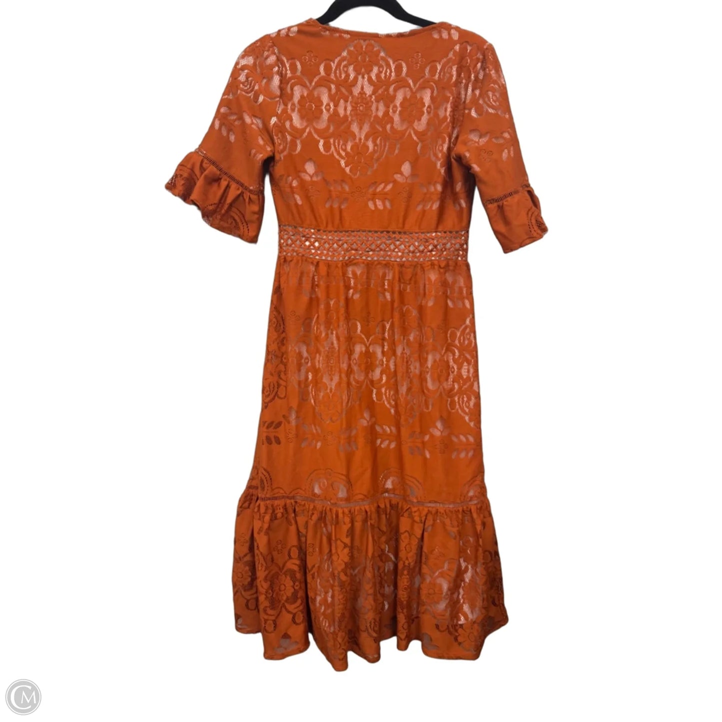 Dress Casual Midi By Clothes Mentor In Copper, Size: Xs