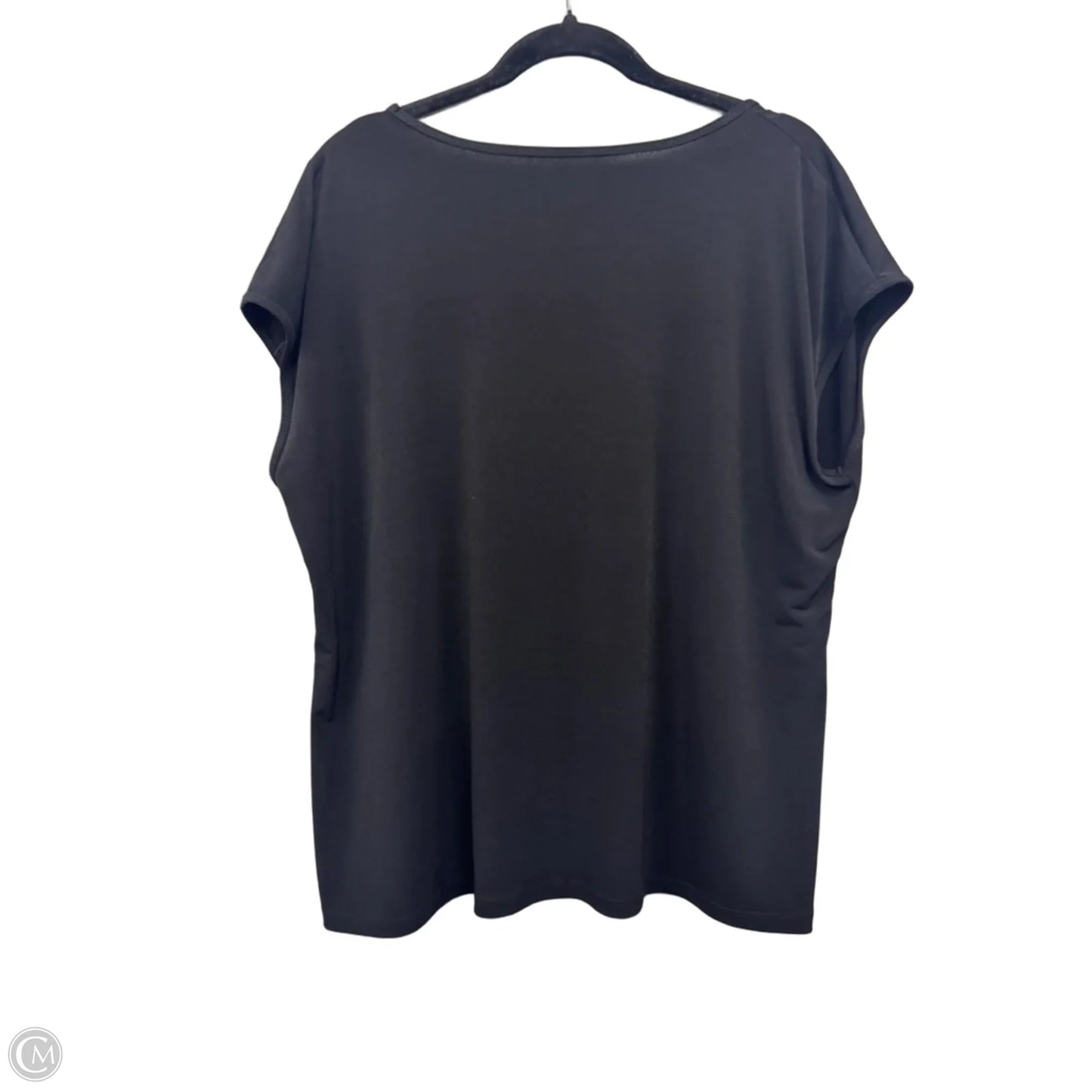 Top Short Sleeve By Susan Graver In Black, Size: Xl