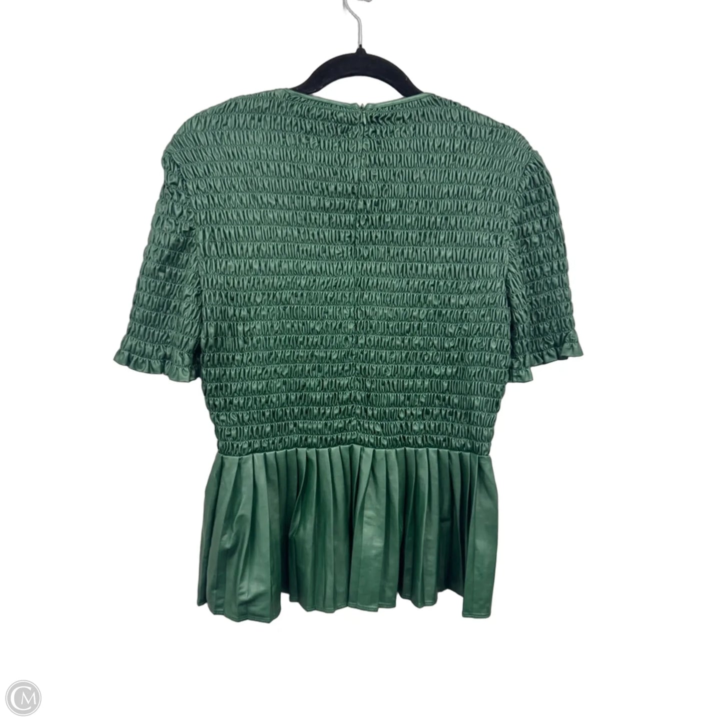 Top Short Sleeve By Zara In Green, Size: M