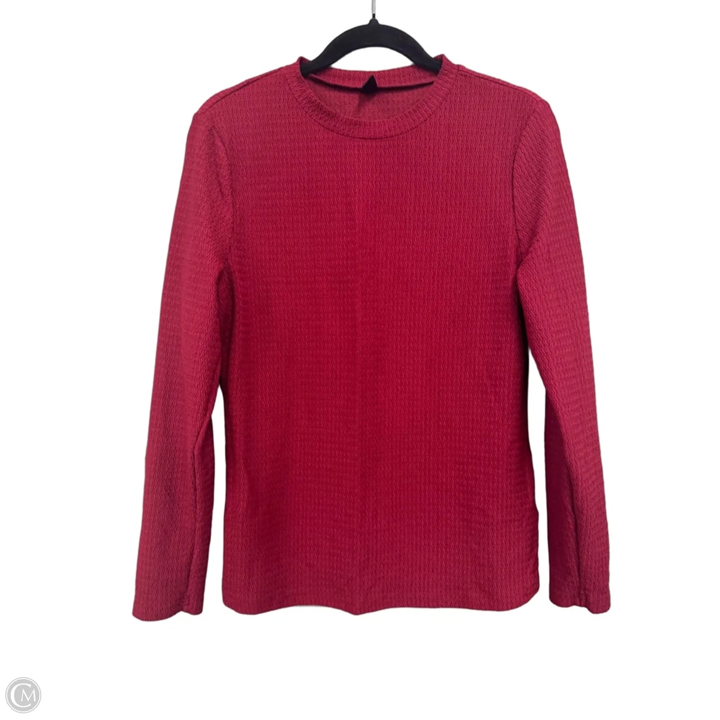 Top Long Sleeve By Shein In Maroon, Size: 1x