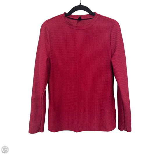 Top Long Sleeve By Shein In Maroon, Size: 1x
