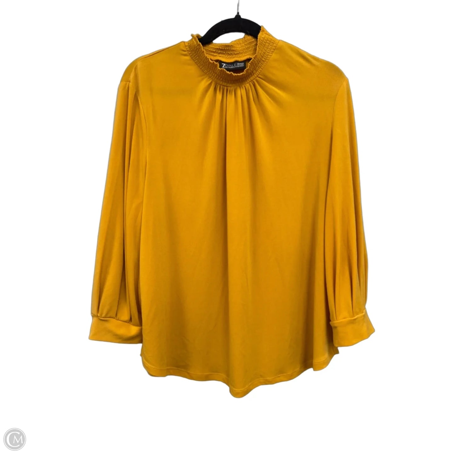 Top Long Sleeve By New York And Co In Gold, Size: Xl