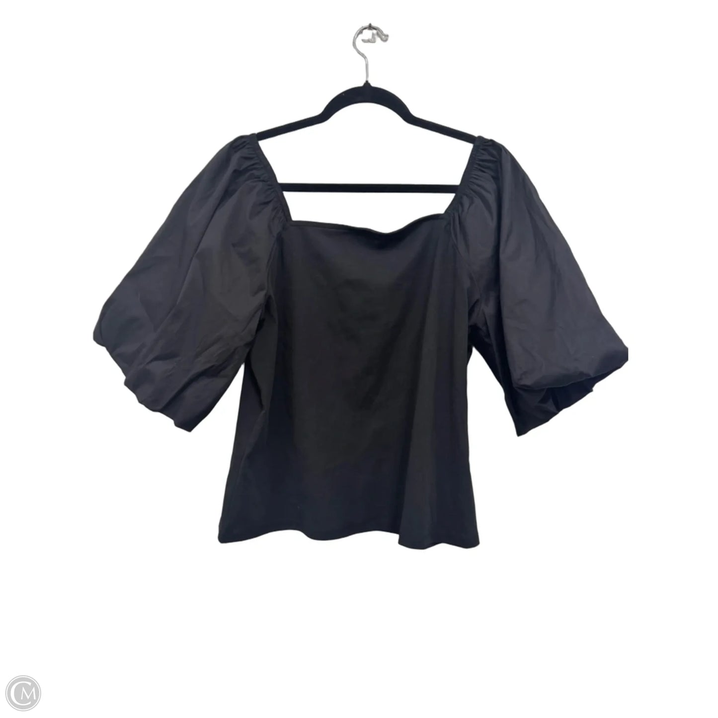 Top Short Sleeve By Ann Taylor In Black, Size: Xl