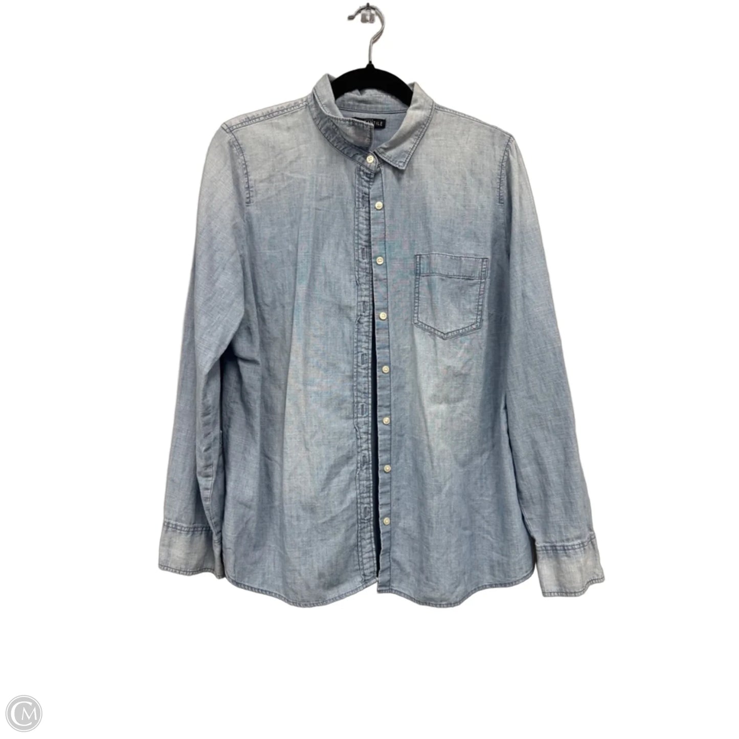 Top Long Sleeve By J. Crew In Blue, Size: Xl