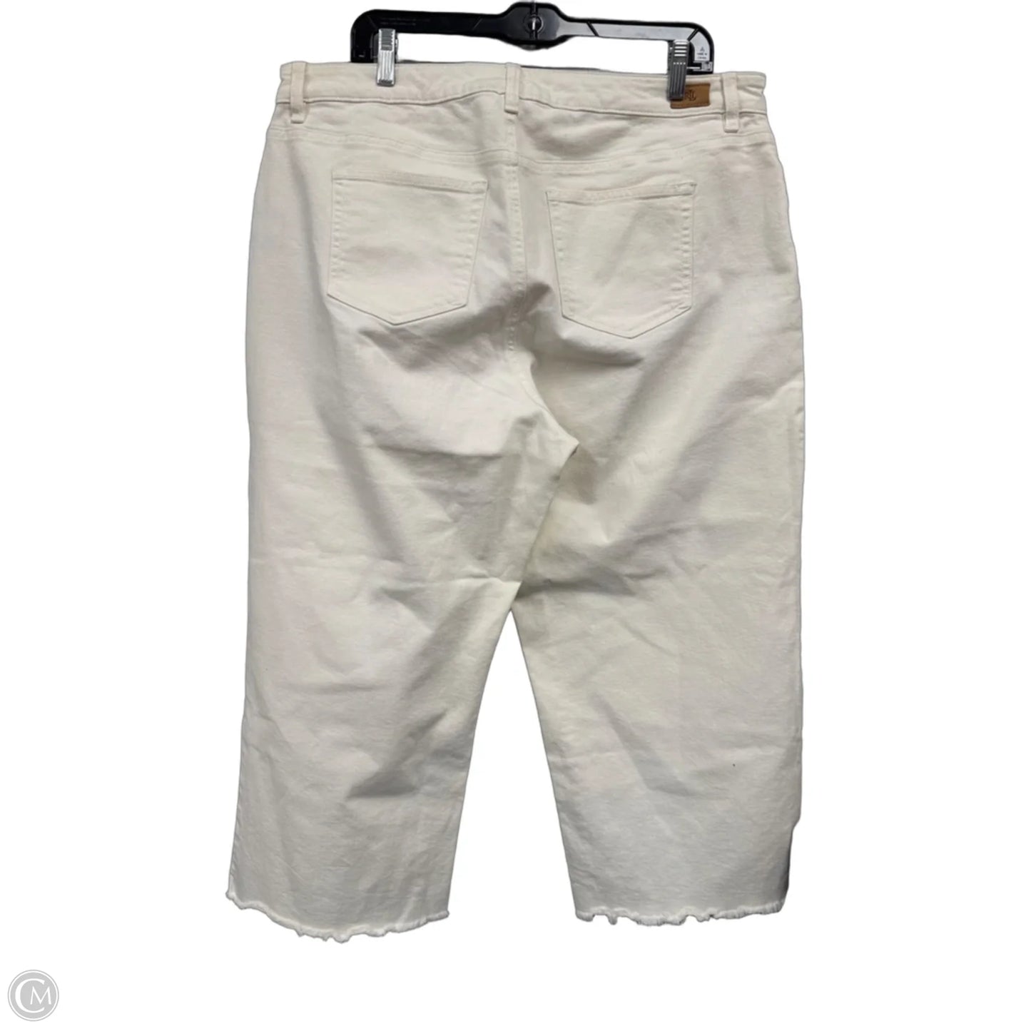 Jeans Wide Leg By Lauren By Ralph Lauren In Cream, Size: 16