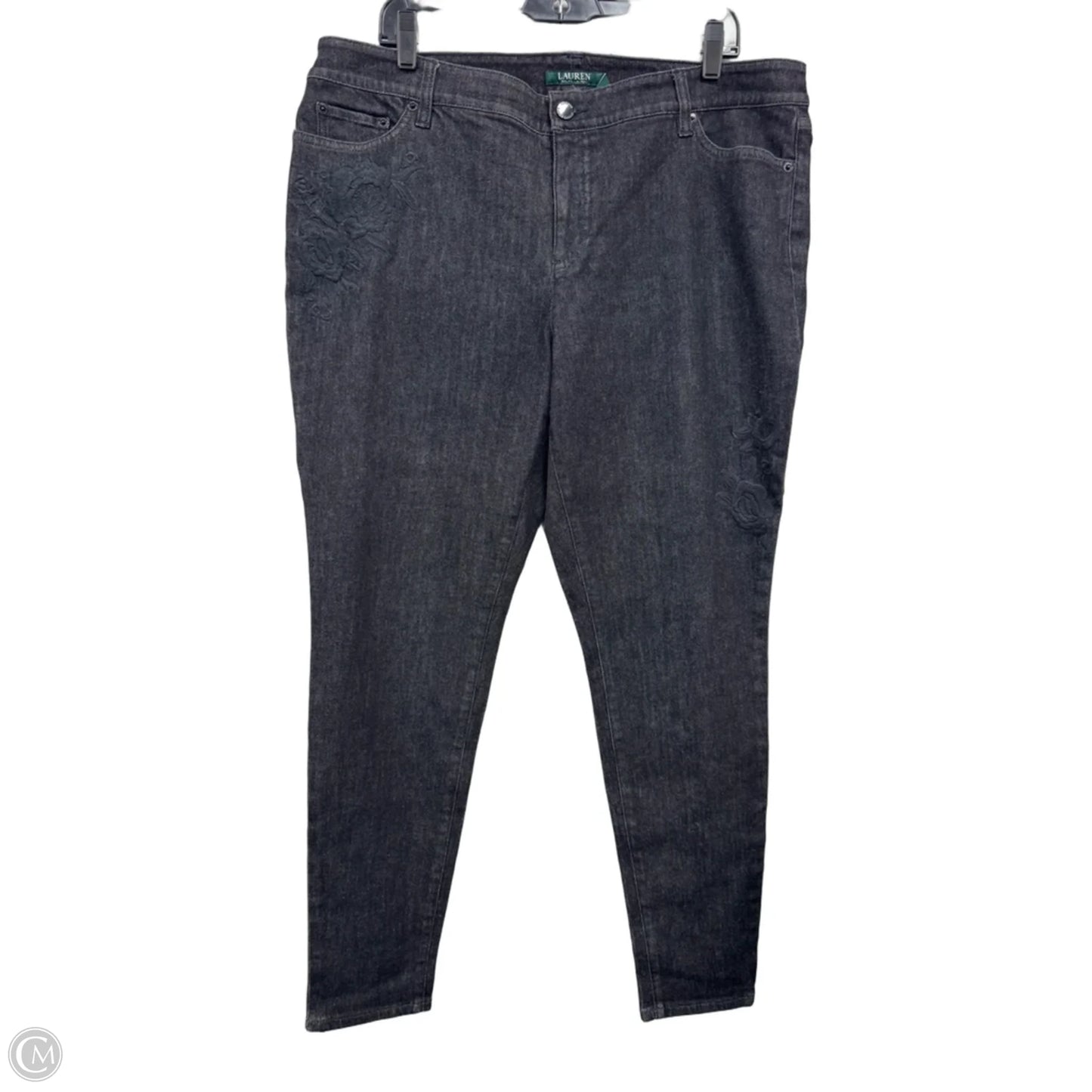 Jeans Skinny By Lauren By Ralph Lauren In Black, Size: 16